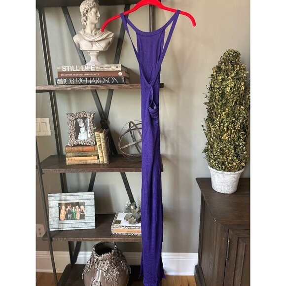 IRO Charisa Knit Bodycon Midi Dress Dark Purple Womens Size Small - Picture 8 of 11